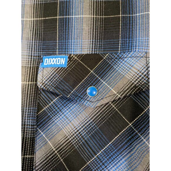 Dixxon Flannel Company Form Function Men LT Blue Long sleeve Flannel Pearl Snap - Picture 4 of 9